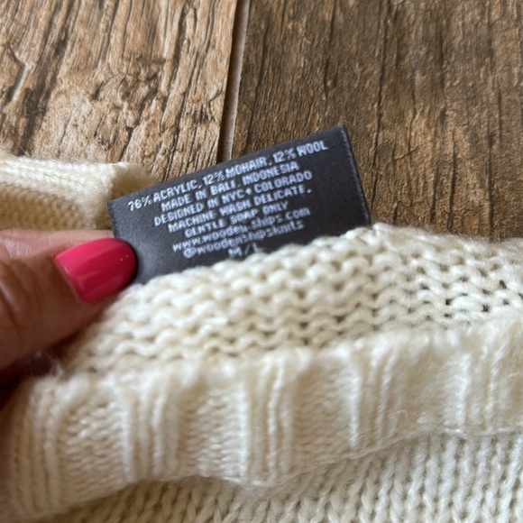 Wooden Ships Believe mohair wool blend Sweater M/L - Picture 4 of 5